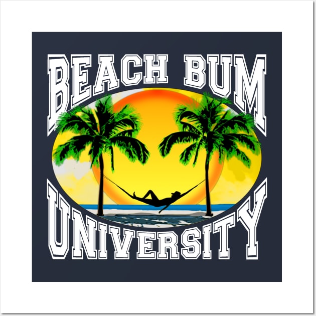 Beach Bum University Wall Art by macdonaldcreativestudios